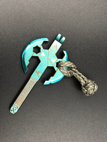 PryAxe (Green and Brass Anodized Titanium)