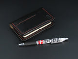 Small Moleskin Cover (Black Leather-Red Stitching)