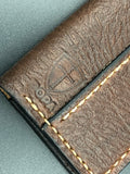 Small Moleskin Cover (Brown Leather-Beige Stitching)
